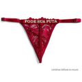 Calcinha Vermelha Personalizada Treacy (ST118) - Fode Sua Puta
