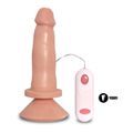 *Prótese 13x12cm Com Ventosa e Vibro (ST15SBV) - Bege