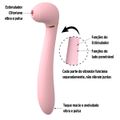 *Vibrador Recarregável com Pulsação (SU044-CZSU44) - Rosa