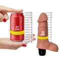 *Prótese 12x12cm Com Vibro e Ecroto (VB211) - Bege