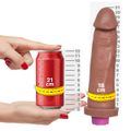 *Prótese 21x18cm Com Vibro Recarregável (VBR04701) - Bege