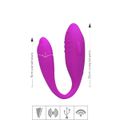 *Vibrador De Luxo Para Casal Boyo Formato De Golfinho VP (CD013-ST303) - Roxo