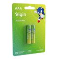 Pilha Palito AAA Alcalina 2un Elgin (15364) - Padrão