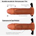 *PROMO - Capa Peniana 17cm Com Cinta (17529) - Bege
