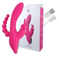 Vibrador Com Estimulador Recarregável Oley SI (7398) - Rosa