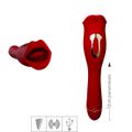 Vibrador Recarregável Formato de Boca Crowley SI (7862) - Vermelho