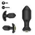 Plug de Silicone Com Vibro e Rotação Via App Pong SI- (9596) - Preto