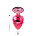 Plug de Metal P Personalittè Com Duas Pedras (HA185) - Vermelho