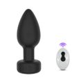 Plug de Silicone Com Vibro e Led (PL190) - Preto