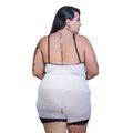 *Pijama Melissa Short Plus (PS2091) - Branco C/ Preto
