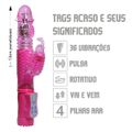 Vibrador Vai e Vem Com Estimulador VP (RT004B-ST346) - Rosa