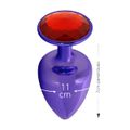 Plug de Metal M Com Pedras Variadas Hard (ST611-HA114) - Lilás