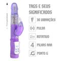 Vibrador Rotativo Com Estimulador VP (RT002C-ST356) - Roxo