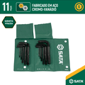 Jogo de Chave Allen 1,5 X 10MM 11 Peças da Sata - Palma Parafusos e Ferramentas