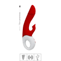 Estimulador Com Sucção Recarregável Dew SI (6434) - Vermelho