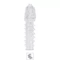Capa Peniana De 11cm Para 14cm Com Cerdas SI (ST305-1030) - Translúcido