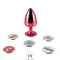 Plug de Metal M Personalittè (HA186) - Vermelho