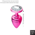 Plug de Plástico G Less Com Pedras Variadas (HA193) - Rosa