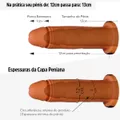 *PROMO - Capa Peniana de 12cm Para 13cm Com Cinta (17531) - Bege