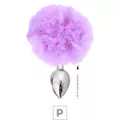 Plug de Metal P Com PomPom SI (5501) - Lilás