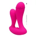 Plug Silicone Duplo Com Vibro Mento SI (6688) - Rosa