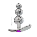 Plug De Metal Com Base Removível SI (7450) - Pedra Roxa
