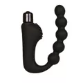 Plug de Silicone Com Vibro e Massageador de Próstata SI (7918) - Preto