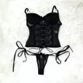 *Corselet Sedução (DM257) - Preto C/ Branco