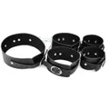 Kit Coleira Algema E Tornozeleira Com Corrente (DX507) - Preto
