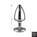 Plug de Plástico M Less Cromado Com Pedras Cravejadas (HA144C) - Pedra Rosa