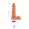 Prótese 13x14cm Com Vibro e Escroto (PC026) - Bege