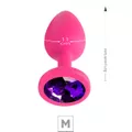 *Plug De Silicone M Rosa (SX274) - Pedra Roxa