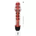 Vibrador Com Capa e Cerdas SI (5086-ST337) - Vermelho