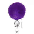 Plug de Metal P Com PomPom SI (5501) - Roxo