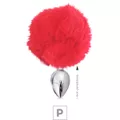Plug de Metal P Com PomPom SI (5501) - Vermelho