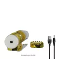 *Vibrador Vai e Vem Female Com Estimulador Recarregável SI (6045) - Dourado