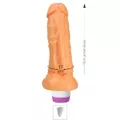 Prótese 15x17cm Com Vibro e Escroto (ADAO19) - Bege