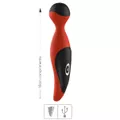 Massageador Recarregável Hebe (IM0154) - Vermelho c/ Preto