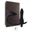 Plug Silicone Com Anel Peniano e Vibro (MPA1251) - Preto