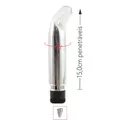 Vibrador Personal Metálico Com Capa Transparente (MV039) - Cromado
