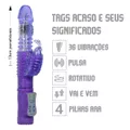 Vibrador Vai e Vem Com Estimulador VP (RT004B-ST346) - Roxo