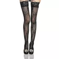 Meia 7/8 Fashion Detalhe De Renda (14621) - Preto