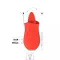 **Rosa Com Estimulador Formato de Língua SI (7499) - Vermelho