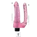 Prótese Dupla Com Vibro Double Experience SI - (8219) - Rosa