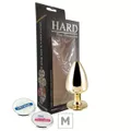 Plug de Metal M Personalittè Com Duas Pedras - (HA186) - Dourado