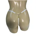 Calcinha Secreta -(ID1122). - Branco c/ Azul