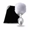 *Plug De Metal Com PomPom Importado VP (PL012G) - Branco
