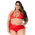 Fantasia Mini Assanhadinha Plus Size (PS2110) - Vermelho