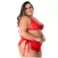 Fantasia Mini Assanhadinha Plus Size (PS2110) - Vermelho