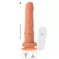 Prótese 18x13cm Com Vibro e Ventosa (SSV032V) - Bege